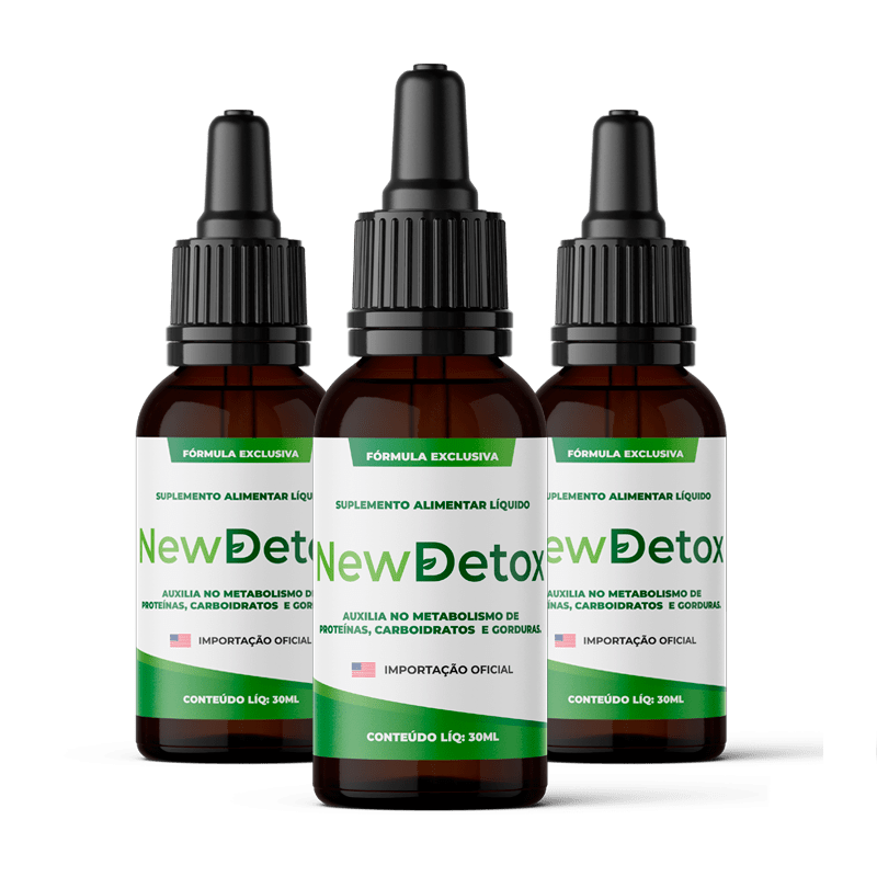New Detox Gotas 3 Frascos Loja Virtual Oficial